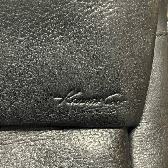 Kenneth Cole Black Leather Backpack Backpacks